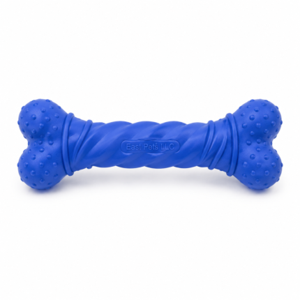East Pets LLC Twisted Bone Dog Toy – Durable Rubber Chew Toy for Interactive Play