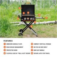 Blackstone 2350 22-Inch On-The-Go Omnivore Flex-Fold Portable Propane Griddle with Hood - Image 3