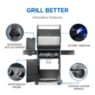 Napoleon Rogue Series - 24" Black And Silver PRO 425 SIB Smokers and BBQ - Image 9