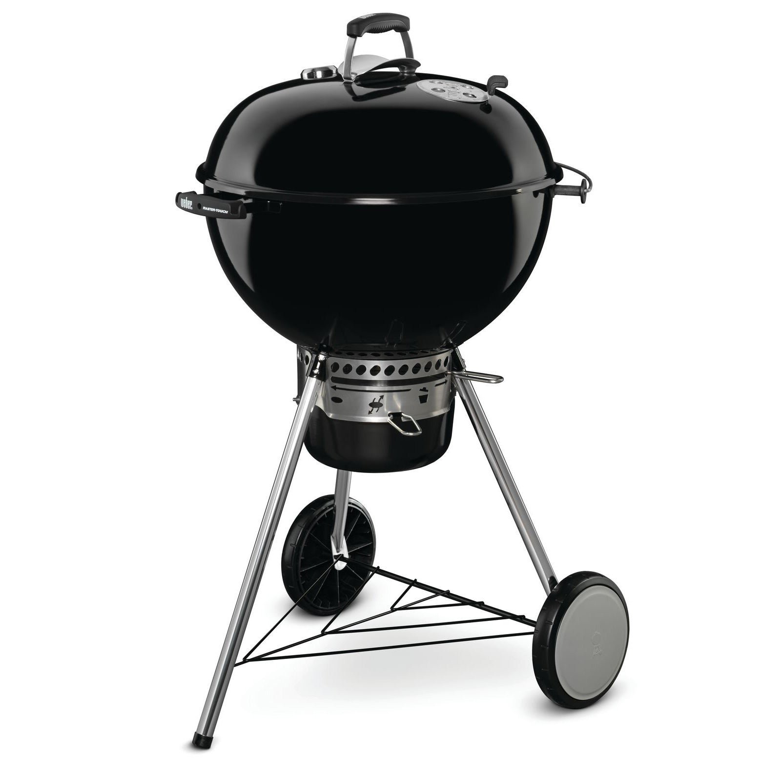 master-touch-black-hero-v1.jpg Weber Master Touch E-5750 57cm Charcoal BBQ - Black - Free Weber Rapidfire Chimney Charcoal Starter Set Included - Image 1